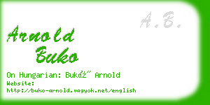 arnold buko business card